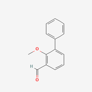 molecular formula C14H12O2 B8551298 2-Methoxy-3-phenylbenzaldehyde 