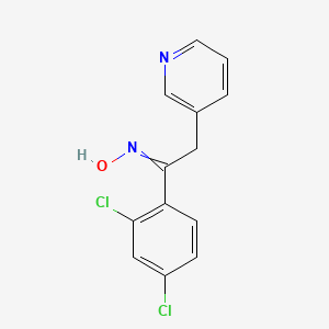 molecular formula C13H10Cl2N2O B8551308 N-[1-(2,4-Dichlorophenyl)-2-(pyridin-3-yl)ethylidene]hydroxylamine CAS No. 83227-52-5