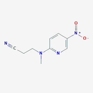 molecular formula C9H10N4O2 B8551326 3-[Methyl-(5-nitro-pyridin-2-yl)-amino]-propionitrile 