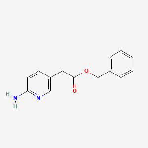 molecular formula C14H14N2O2 B8551349 Benzyl 2-(6-aminopyridin-3-yl)acetate 