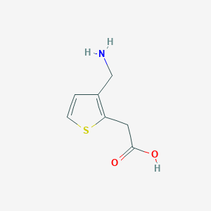 molecular formula C7H9NO2S B8551354 3-Aminomethyl-2-thienylacetic acid 