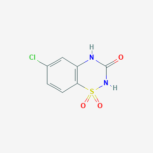 molecular formula C7H5ClN2O3S B8551384 6-chloro-2H-benzo[e][1,2,4]thiadiazin-3(4H)-one 1,1-dioxide 