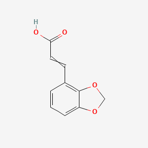 molecular formula C10H8O4 B8551425 3-(1,3-Benzodioxol-4-yl)prop-2-enoic acid 