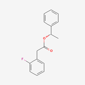 molecular formula C16H15FO2 B8551440 (S)-1-Phenylethyl 2-(2-fluorophenyl)acetate 