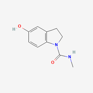 molecular formula C10H12N2O2 B8551448 5-hydroxy-2,3-dihydro-1H-indole-1-carboxylic acid methylamide 