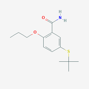 molecular formula C14H21NO2S B8551457 5-(tert-Butylsulfanyl)-2-propoxybenzamide CAS No. 61627-18-7