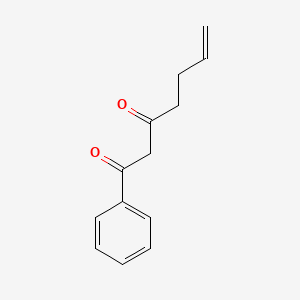 molecular formula C13H14O2 B8551509 1-Phenylhept-6-ene-1,3-dione CAS No. 13163-77-4