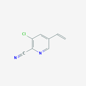 molecular formula C8H5ClN2 B8551514 3-Chloro-5-vinylpicolinonitrile 
