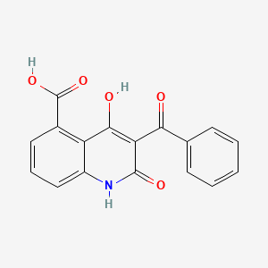 molecular formula C17H11NO5 B8551530 3-Benzoyl-1,2-dihydro-4-hydroxy-2-oxo-5-quinolinecarboxylic acid CAS No. 90181-91-2