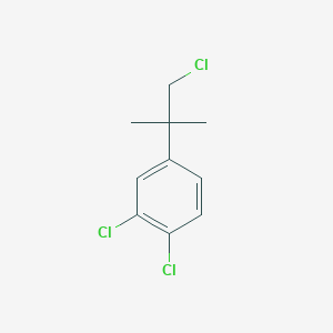 molecular formula C10H11Cl3 B8551553 2-(3,4-Dichlorophenyl)-2-methylpropyl chloride 