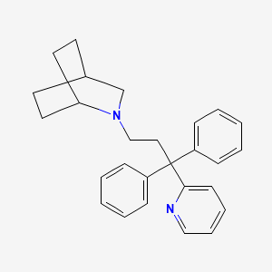 molecular formula C27H30N2 B8551585 2-[3,3-Diphenyl-3-(pyridin-2-yl)propyl]-2-azabicyclo[2.2.2]octane CAS No. 61566-27-6