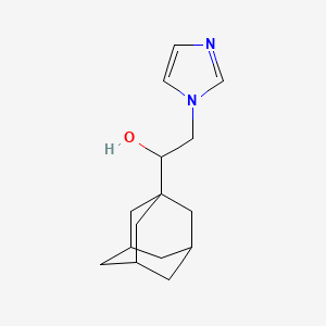 molecular formula C15H22N2O B8551586 1-(1-Adamantyl)-2-imidazol-1-yl-ethanol 