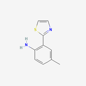 molecular formula C10H10N2S B8551601 4-Methyl-2-thiazol-2-yl-phenylamine 