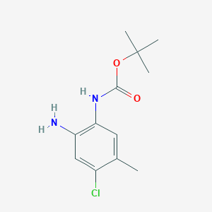 molecular formula C12H17ClN2O2 B8551660 (2-Amino-4-chloro-5-methyl-phenyl)-carbamic acid tert-butyl ester 
