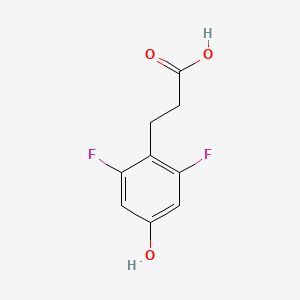 molecular formula C9H8F2O3 B8551662 3-(2,6-Difluoro-4-hydroxyphenyl)propanoic acid 