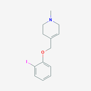 molecular formula C13H16INO B8551670 4-(2-Iodophenoxymethyl)-1-methyl-1,2,3,6-tetrahydropyridine CAS No. 179064-39-2