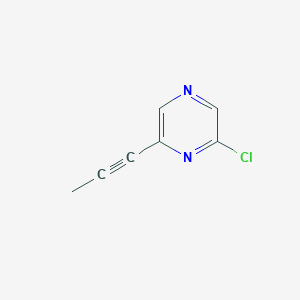 molecular formula C7H5ClN2 B8551682 2-Chloro-6-(prop-1-ynyl)pyrazine 