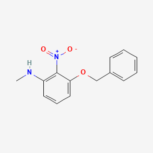 molecular formula C14H14N2O3 B8551714 3-benzyloxy-2-nitro-N-methylaniline 