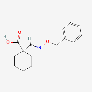molecular formula C15H19NO3 B8551720 1-{[(Benzyloxy)imino]methyl}cyclohexane-1-carboxylic acid CAS No. 828271-12-1