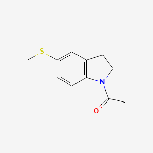 molecular formula C11H13NOS B8551732 1-Acetyl-5-methylthioindoline CAS No. 162100-46-1
