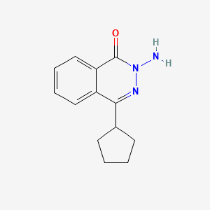 molecular formula C13H15N3O B8551777 2-amino-4-cyclopentylphthalazin-1(2H)-one 