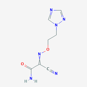 B8551836 2-Cyano-2-{[2-(1H-1,2,4-triazol-1-yl)ethoxy]imino}acetamide CAS No. 89721-56-2