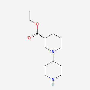 molecular formula C13H24N2O2 B8551844 ethyl (3R)-1-(piperidin-4-yl)piperidine-3-carboxylate 