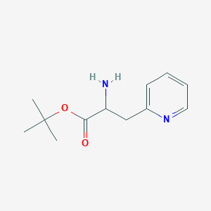 molecular formula C12H18N2O2 B8551861 Tert-butyl 2-amino-3-(pyridin-2-yl)propanoate 