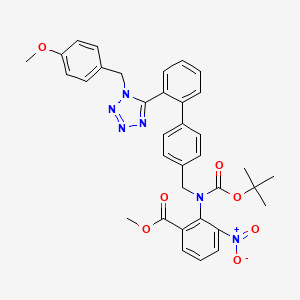 methyl 2-((tert-butoxycarbonyl)((2'-(1-(4-methoxybenzyl)-1H-tetrazol-5-yl)-[1,1'-biphenyl]-4-yl)methyl)amino)-3-nitrobenzoate