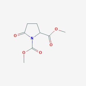 molecular formula C8H11NO5 B8551873 5-Oxopyrrolidine-1,2-dicarboxylic acid dimethyl ester 