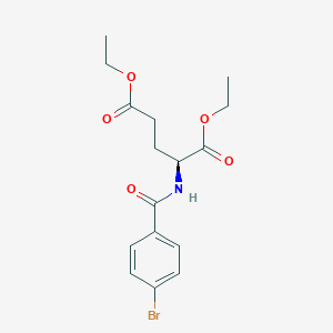 molecular formula C16H20BrNO5 B8551878 diethyl N-(4-bromobenzoyl)-L-glutamate 