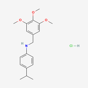 molecular formula C19H26ClNO3 B8551884 4-Isopropyl-N-(3,4,5-trimethoxybenzyl)aniline hydrochloride CAS No. 151222-05-8