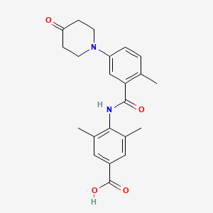 3,5-Dimethyl-4-[[2-methyl-5-(4-oxo-1-piperidyl)benzoyl]amino]benzoic acid