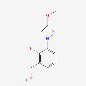 molecular formula C11H14FNO2 B8551945 [2-Fluoro-3-(3-methoxyazetidin-1-yl)phenyl]methanol 