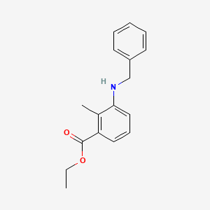 molecular formula C17H19NO2 B8552051 Ethyl 3-(benzylamino)-2-methylbenzoate 