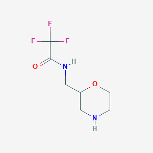molecular formula C7H11F3N2O2 B8552073 2,2,2-trifluoro-N-(morpholin-2-ylmethyl)acetamide 