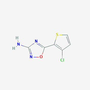 molecular formula C6H4ClN3OS B8552093 3-Amino-5-(3-chloro-2-thienyl)-1,2,4-oxadiazole 