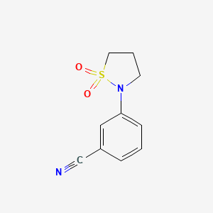 molecular formula C10H10N2O2S B8552121 2-(3-Cyanophenyl)isothiazolidine 1,1-dioxide CAS No. 701305-12-6