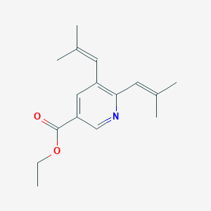 molecular formula C16H21NO2 B8552133 5,6-Di(2-methyl-propenyl)-nicotinic acid ethyl ester 