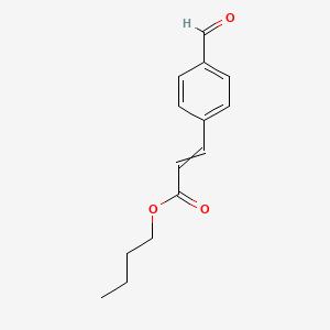 molecular formula C14H16O3 B8552143 Butyl 3-(4-formylphenyl)prop-2-enoate CAS No. 169479-49-6