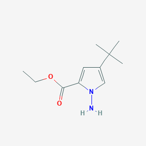 molecular formula C11H18N2O2 B8552160 Ethyl 1-amino-4-(tert-butyl)-1H-pyrrole-2-carboxylate 