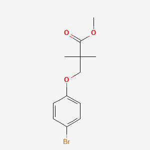 molecular formula C12H15BrO3 B8552167 Methyl 3-(4-bromophenoxy)-2,2-dimethylpropanoate 