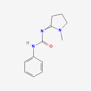 molecular formula C12H15N3O B8552193 1-(1-Methylpyrrolidin-2-ylidene)-3-phenylurea 