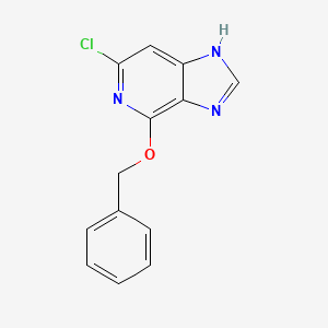 molecular formula C13H10ClN3O B8552200 3h-Imidazo[4,5-c]pyridine,6-chloro-4-(phenylmethoxy)- 