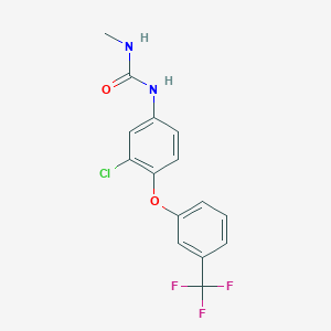 molecular formula C15H12ClF3N2O2 B8552204 N-{3-Chloro-4-[3-(trifluoromethyl)phenoxy]phenyl}-N'-methylurea CAS No. 57478-29-2