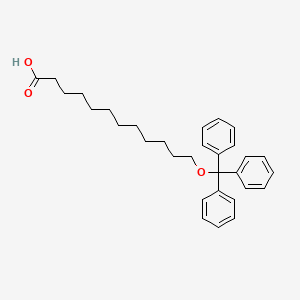molecular formula C31H38O3 B8552267 Dodecanoic acid, 12-(triphenylmethoxy)- CAS No. 166047-82-1