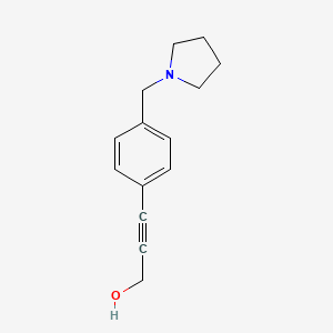 molecular formula C14H17NO B8552300 3-(4-Pyrrolidin-1-ylmethyl-phenyl)-prop-2-yn-1-ol 