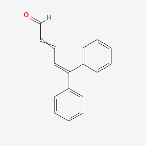 molecular formula C17H14O B8552320 5,5-Diphenylpenta-2,4-dienal CAS No. 1217-84-1