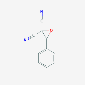 molecular formula C10H6N2O B8552330 3-Phenyloxirane-2,2-dicarbonitrile 