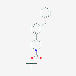molecular formula C23H29NO2 B8552348 1-Tert-butoxycarbonyl-4-((3-benzyl)phenyl)-piperidine 